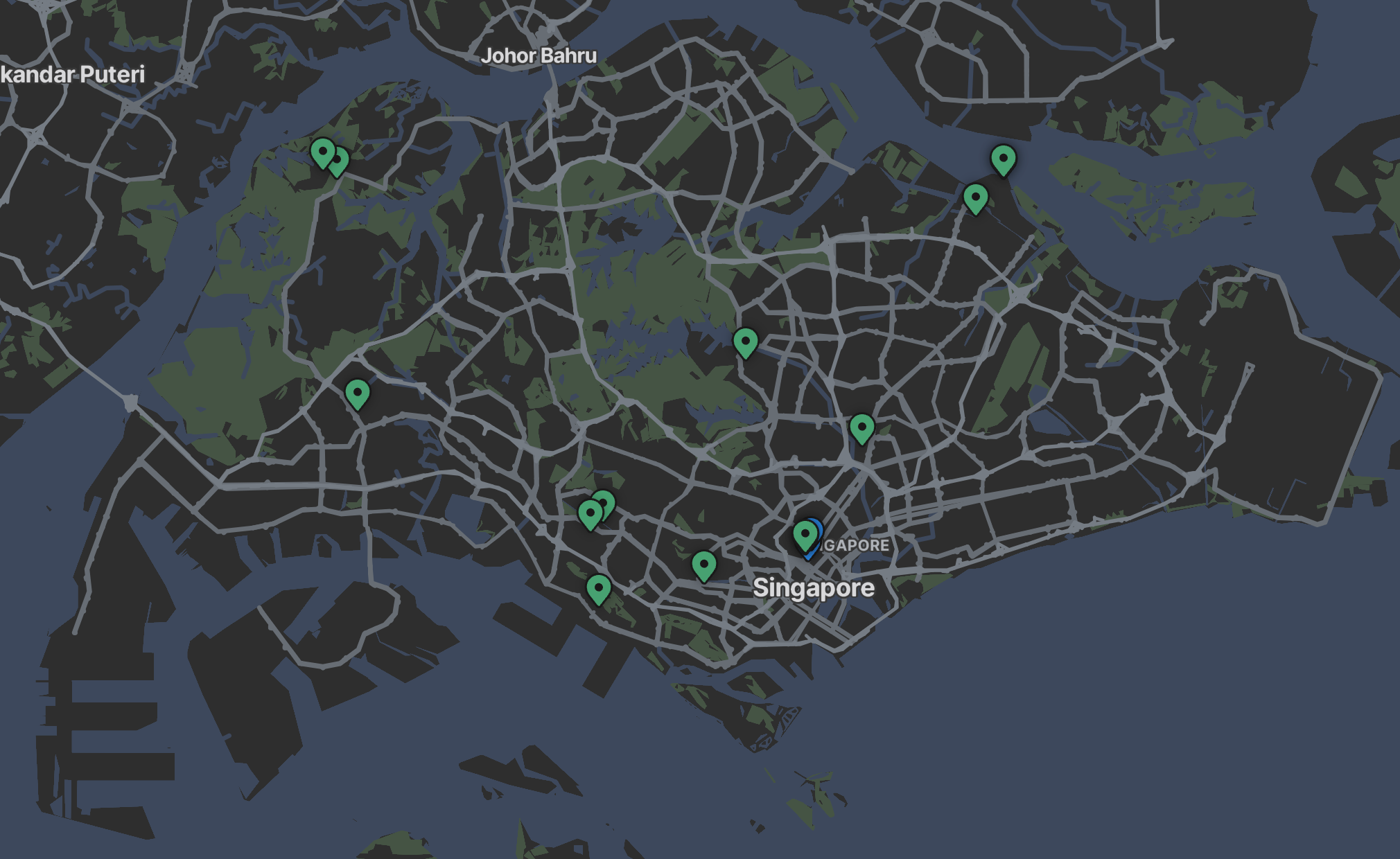 Map of Planned bus.gov.sg Deployments